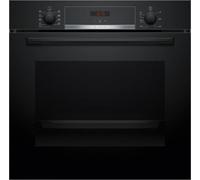 Bosch HBA514BB3 Serie 4 Forno da incasso 60 x 60 cm, Controllo display a LED, Idrolitico, Aria calda 3D per cottura uniforme su 3 livelli, Riscaldamento rapido, nero