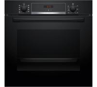 Bosch HBA514BB3 Serie 4 Forno da incasso 60 x 60 cm, Controllo display a LED, Idrolitico, Aria calda 3D per cottura uniforme su 3 livelli, Riscaldamento rapido, nero