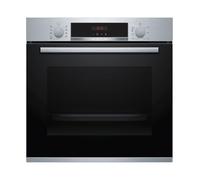 Bosch HBA573BS1 Serie 4 - Forno a incasso in acciaio inox, 71 L, con porta a battente, display a LED, 5 tipi di riscaldamento, AutoPilot 10, pirolisi, aria calda 3D