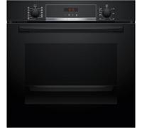Bosch HBA574BB3 Serie 4 Forno da incasso 60 x 60 cm, pulizia auto pirolisi, controllo display LED, programmi automatici, pulizia idrolitica, aria calda 3D per cottura uniforme, nero