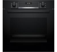Bosch HBG537BB3, Serie 6, forno da incasso 60 x 60 cm, 10 programmi automatici, riscaldamento rapido, supporto per la pulizia, pannello posteriore EcoClean Direct, aria calda 3D, chiusura morbida,
