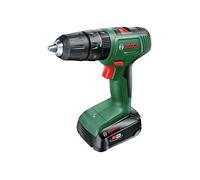 Bosch Home and Garden 06039D810D Trapano a percussione a batteria agli ioni di litio da 18 V e 1,5 Ah + 2 batterie + caricabatterie