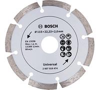 Bosch Home and Garden 2607019474 Disco Diamantato Universale, Nero, 115 mm