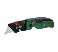 Bosch Home and Garden Coltello Ripiegabile, Robusto e Compatto, Acciaio Inossidabile, Comandabile con Una Sola Mano, Rapida Sostituzione della Lama, Gancio da Cintura, 3 Lame