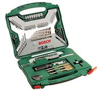 Bosch Home and Garden Set da 100 Pezzi di punte bit avvitamento in titanio X-Line, legno, pietra metallo, accessorio per trapano, Nero