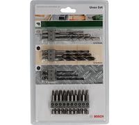 Bosch Home and Garden Set da 19 Pezzi di punte miste Uneo, per legno, metallo pietra, accessorio martello perforatore, nero