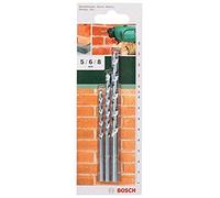 Bosch Home And Garden Set Di 3 Punte Da Trapano Per Muratura, Argento, 3 Pezzi