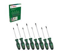 Bosch Home and Garden Set di Cacciaviti da 8 Pezzi, Cacciaviti, Acciaio S2, Rivestimento Softgrip, Punta Magnetica