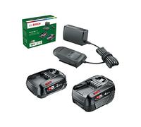 Bosch Home and Garden Starter Set Batteria e caricabatteria da 18 Volt (2x batterie 2,0 Ah + 4,0 Ah, AL 18V-20, sistema Volt, in confezione di cartone)