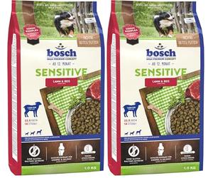 bosch HPC Sensitive Agnello e riso | Cibo secco per cani nutrizionalmente sensibili di tutte le razze | 1 x 1000 g (Confezione da 2)