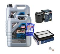 Bosch Inspektionspake 10 L Liqui Moly Top Tec 4600 5W-30 per Hyundai H-1 Viaggio