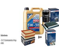 Bosch Inspektionspake 5 L Liqui Moly Longlife III 5W-30 per Seat Ibiza II 6K1
