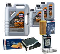 Bosch Inspektionspake 8 L Liqui Moly Top Tec 4200 5W-30 per VW Jetta III 1K2