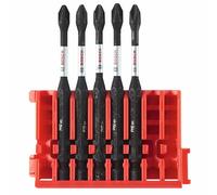 BOSCH ITDPH23505C - 5 pz Driven 3.5" Phillips® #2 Power Bit con Clip per Custom Case System