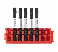 BOSCH ITDT30205C - 5 pezzi Driven 2" Impact Torx® #30 Power Bits con Clip per Custom Case System