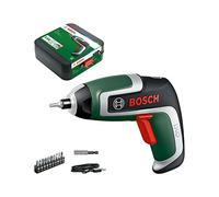 Bosch IXO - Avvitatore a batteria compatto (7a generazione, 3,6 V/2,0 Ah, 5,5 Nm, set con adattatore ad angolo per avvitare e adattatore per avvitare, cavo micro USB, valigetta)
