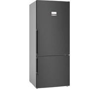 Bosch KGN76AXDR, Serie 6, XXL Frigorifero Congelatore, 186 x 75 cm, refrigerante 406 L + congelatore da 120 l, acciaio inox nero, NoFrost, VitaFresh XXL per una freschezza più lunga, portabottiglie,