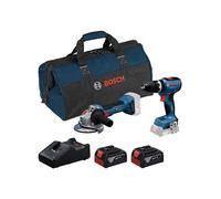 BOSCH Kit 0615A5008Z (GSB 18V-65 + GWS 18V-8 + 2 x 4,0Ah + GAL18V-40 + Borsa)