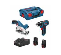 BOSCH Kit 12V B12GSRGKS2bat3a-40 (GSR 12V-15 + GKS 12V-26 + 2 x 3,0 Ah + GAL12V-40 + L-Boxx 136)