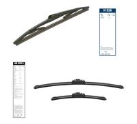 BOSCH Kit 3 Spazzole Tergicristallo ANT + POST CHEVROLET Spark M300 2010-2015