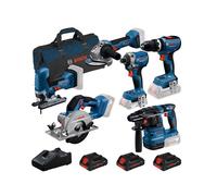 Bosch Kit Combinato Di Utensili A Motore 6 Pezzi 18V Con 3x Batterie ProCORE