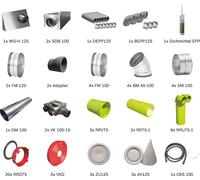 BOSCH Kit di ventilazione per abitazioni BOPA VE301, Kit di distribuzione aria con condotto circolare, 90 m², a soffitto - 7739621045