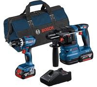 Bosch Kit GSB 18V-45 Trapano Avvitatore + GBH 18V-22 Martello Batteria 2x4Ah