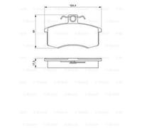 BOSCH Kit Pastiglie Freno a Disco per lada Samara 1300 1100 Kalina Familiare
