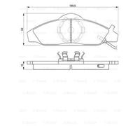 BOSCH Kit Pastiglie Freno Freni a Disco per Alfa Romeo 147 3.2 Gta 156 Ssangyong