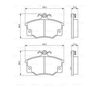 BOSCH Kit Pastiglie Freno Freni a Disco per Fiat Barchetta 1.8 16V Punto 55 1.1