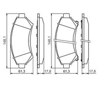 BOSCH Kit pastiglie freno Freno a disco CADILLAC OPEL VAUXHALL 4,6 2,2 1605067