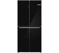 Bosch KMC85LBEA, Serie 4, Frigorifero French Door, 189,5 x 85,5 cm, raffreddamento 324 L e congelatore da 223 l, NoFrost, Vita Fresh XXL per una freschezza più lunga, vetro frontale nero,