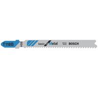 Bosch Professional 100x Lame per seghetto alternativo T 118 B Basic for Metal (per Lamiere di acciaio, accessorio Seghetto alternativo)