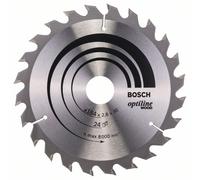 Bosch Lama per Sega Circolare Optiline Wood Circolare, 184 x 30 X 2,6 MM, 24