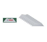 Bosch Lame trapezoidali, 10 pezzi (acces. per coltelli pieghevoli, per diversi lavori di taglio, acciaio SK5, custodia)