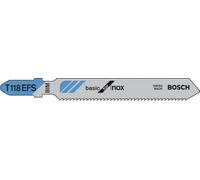 Bosch Lama di Puzzle T 118 Efs Basic per Acciaio Inox, 5er-Pack