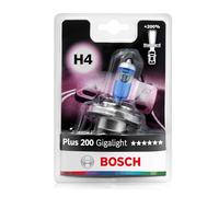 Bosch Lampadina Alogena H4 (472) Plus 200 Gigalight, 12V 60/55 W, con il 200% di Luce in più - Attacco P43t - Confezione da 1 Lampadina