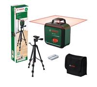 Bosch Livella laser PLL 360-1 con treppiede TT 120 (livella laser autolivellante a 360°, precisione ±0,4 mm/m, raggio d'azione 12 m, funzione di inclinazione, in confezione di cartone)