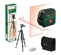 Bosch livella laser multifunzione UniversalLevel 2 con treppiede (linee laser a croce incl. punti a piombo integrati per un allineamento preciso e un facile trasferimento dell'applicazione)