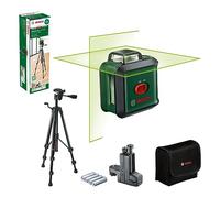 Bosch livella laser multifunzione UniversalLevel 360 con treppiede premium + morsetto universale MM 3 (linee laser verticali + orizzontali incl. 360° per allineamento dell'intera stanza, in cartone)