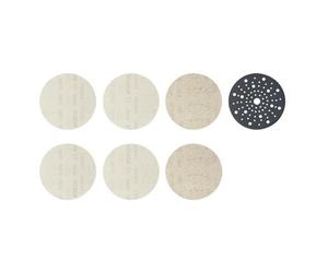 Bosch M480 Rete 150mm Levigatura Disco Starter Kit 7 Pezzi Inc Pad Saver