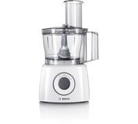 Bosch MCM3200W Robot da Cucina Compatto, 800 Watt, Ciotola da 2,3 L, Bianco | MultiTalent 3 Robot Compatto, Include: Accessorio Frullatore, Accessori per Tagliare, Grattugiare, Impastare, Tritare