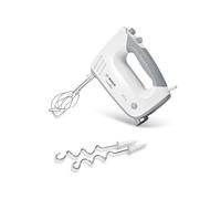 Batteur ErgoMixx 450 W - BOSCH MFQ36400 blanc/gris - 5 vitesses+turbo - 2 fouets inox - 2 crochets pétrisseurs inox -
