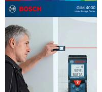 Bosch Misuratore laser di distanza GLM4000 con modalità multiple, metro digitale ad alta precisione, strumento di misurazione a laser da 40 m GLM4000ABS