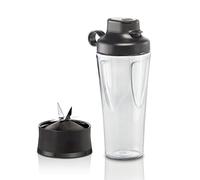 Bosch Hausgeräte Per Robot da Cucina Optimum e Mixer VitaPower Series 4 Borraccia To-Go, Tritan Coltello in Acciaio Inox, Trasparente/Nero