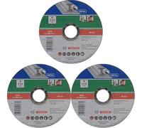 Bosch Mola Taglio Dritta, Metallo 115 x 22.23 x 1.6 mm (Confezione da 3)