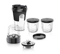 Bosch MUZ45XTM1 Accessorio Tritatutto 5 in 1 | Accessorio originale per Impastatrice MUM2,4,5 - Macina erbe/spezie, Tritatutto e Frullatore con Contenitore e borraccia ToGo
