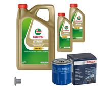 BOSCH Olfilter 7 L Castrol EDGE 5W-30 Kit Cambio Olio per Fiat