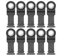 BOSCH OSL114F-10 10-Pack 1-1/4 In. Starlock Oscillating Multi Tool All Purpose Bi-Metal Plunge Cut Blades for Applications in Wood, Wood with Nails, Drywall, PVC, Metal (Nails and Staples)