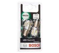 Bosch P21W - Lampadine LED Retrofit per Fari - 12 V 1 W, 6000 K, Luce Bianca Fredda, Montaggio Semplice, Durata fino a 10000 Ore - Confezione da 2 Lampadine